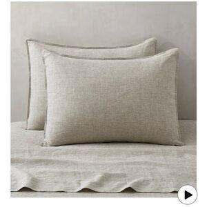 Linen Standard Pillow Sham, set of two